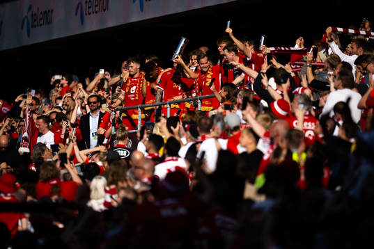 Players of Brann celebrate