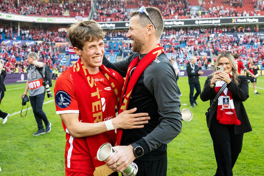 Niklas Jensen Wassberg and Head coach Eirik Horneland of