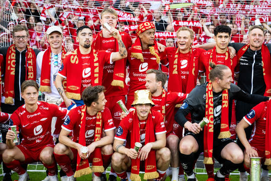 Players of Brann celebrate