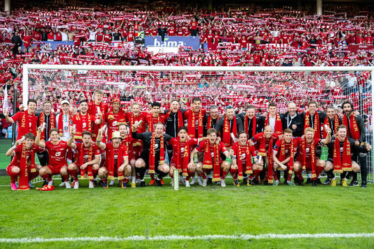 Players of Brann celebrate