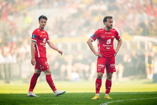 Felix Horn Myhre and Bård Finne of Brann