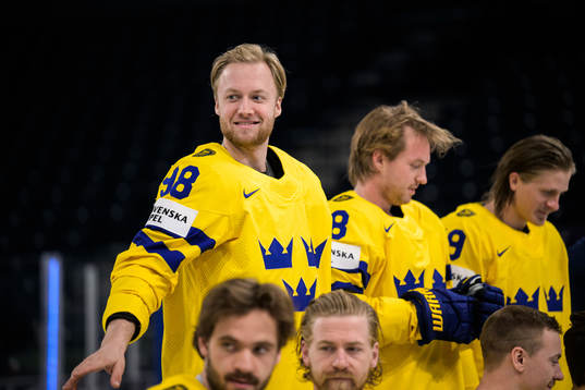Alexander Nylander of Sweden at a practice session