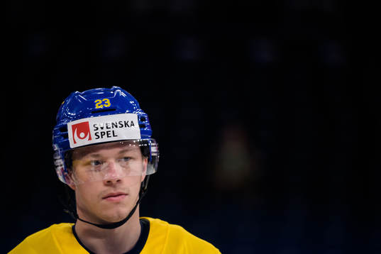 Lucas Raymond of Sweden at a practice session