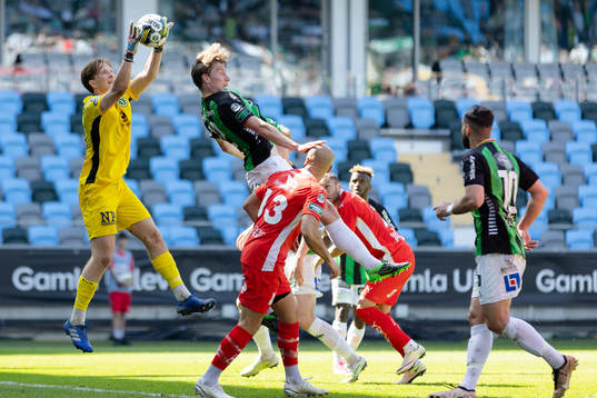 Jönköpings Södras målvakt David Celic och GAIS  Filip