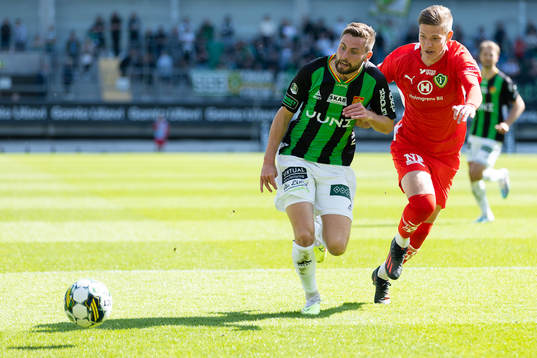 GAIS Axel Norén och Jönköpings Södras Taylor Silverholt