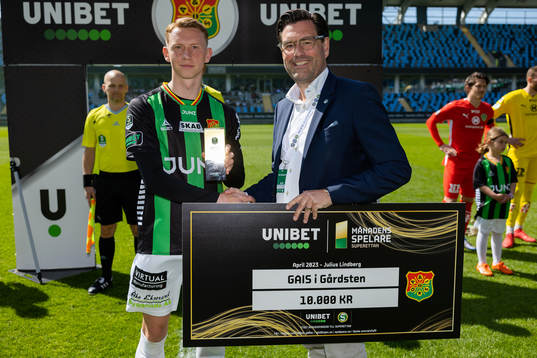 GAIS  Julius Lindberg prisas som månadens spelare av