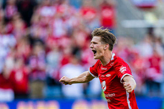 David Møller Wolfe of Brann celebrates