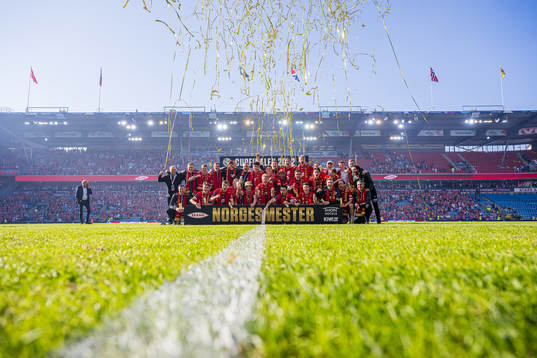 Players of Brann celebrate