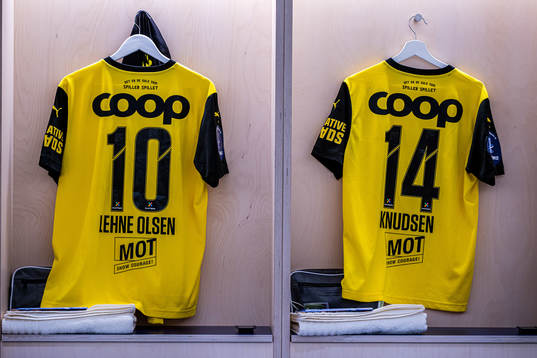 The shirt of Thomas Lehne Olsen and Magnus Knudsen of