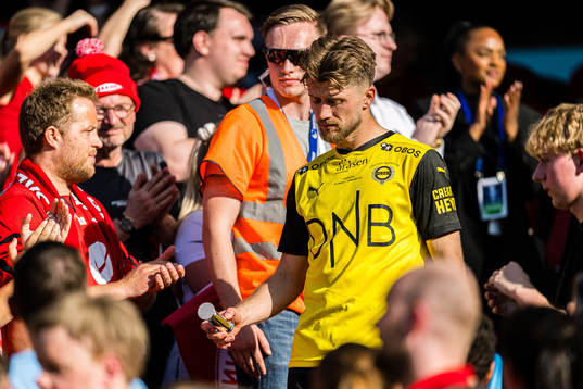 Vebjørn Hoff of Lillestrøm looks dejected