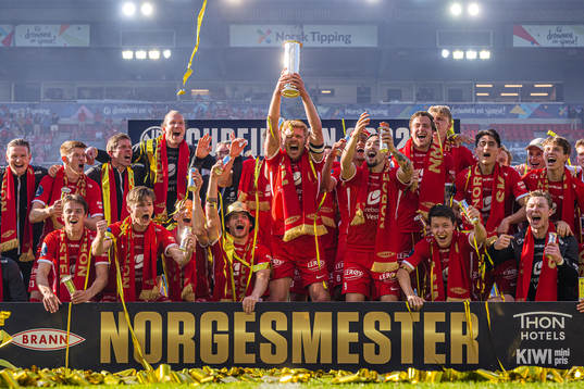 Players of Brann celebrate
