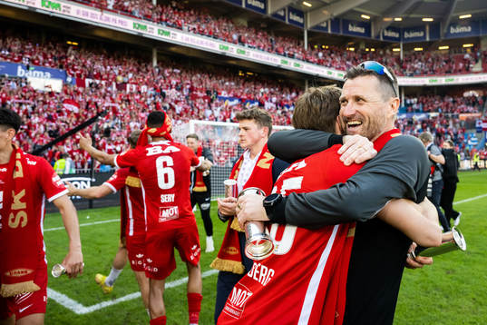 Niklas Jensen Wassberg and head coach Eirik Horneland of