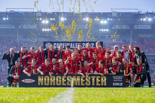 Players of Brann celebrate