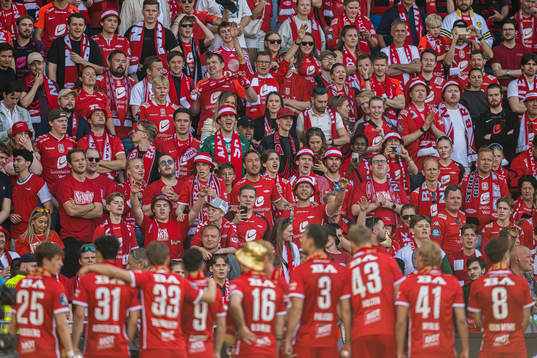 Spectators in the stands