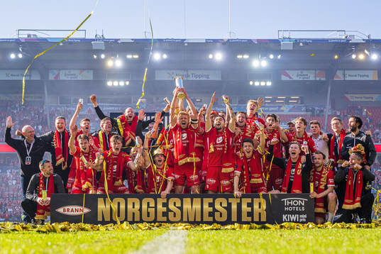Players of Brann celebrate