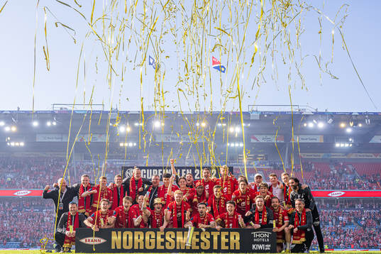 Players of Brann celebrate