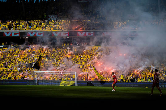 Spectators in the stands