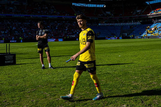 Vebjørn Hoff of Lillestrøm looks dejected
