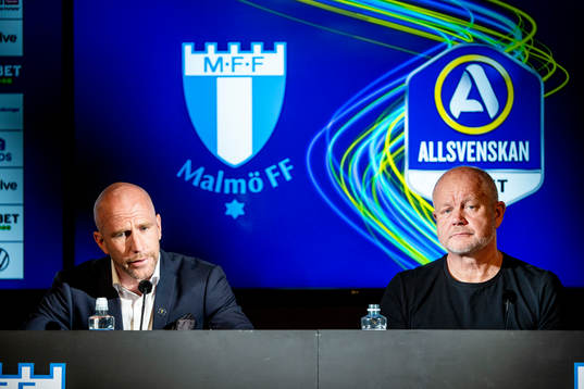 Malmö FFs tränare Henrik Rydström och Häckens tränare