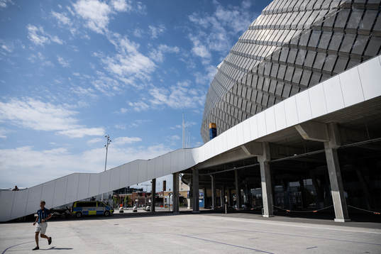 Vy av Tele2 Arena