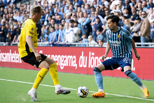 Mjällbys Herman Johansson och Djurgårdens Gustav Wikheim