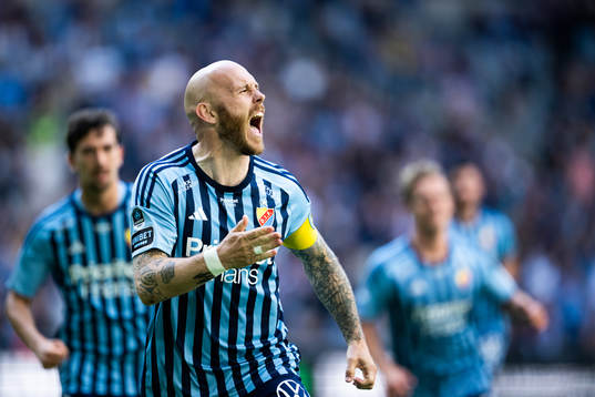 Djurgårdens Magnus Eriksson jublar