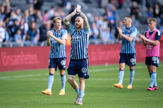 Djurgårdens Magnus Eriksson jublar