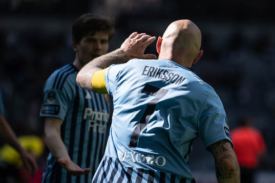 Djurgårdens Magnus Eriksson jublar
