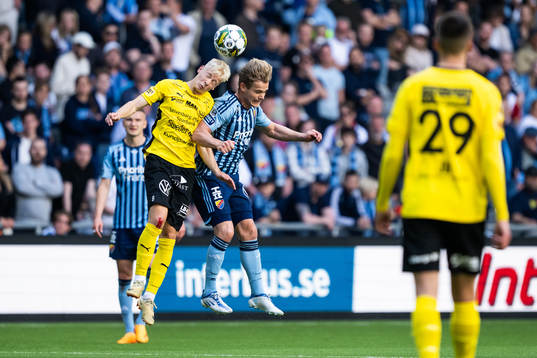 Mjällbys Otto Rosengren och Djurgårdens Hampus Finndell