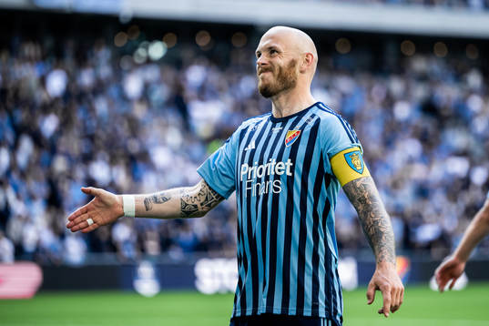 Djurgårdens Magnus Eriksson jublar