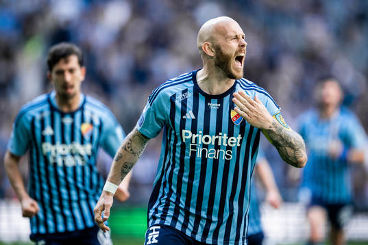 Djurgårdens Magnus Eriksson jublar