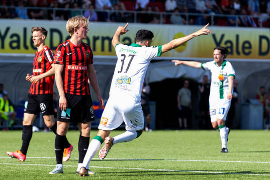 Varbergs Dion Krasniqi jublar