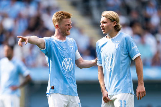 Malmö FFs Anders Christiansen och Sebastian Nanasi
