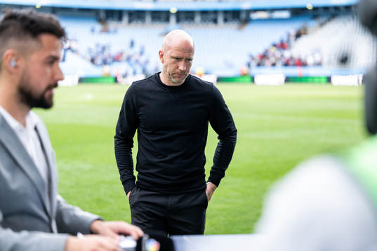 Malmö FFs tränare Henrik Rydström deppar