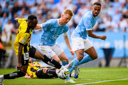 Malmö FFs Anders Christiansen och Isaac Kiese Thelin samt
