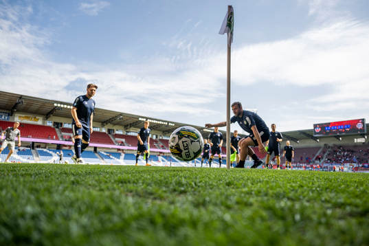 Utsiktens spelare värmer upp