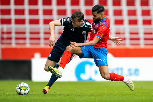 Utsiktens Albin Skoglund och Helsingborgs Amin Al-Hamawi