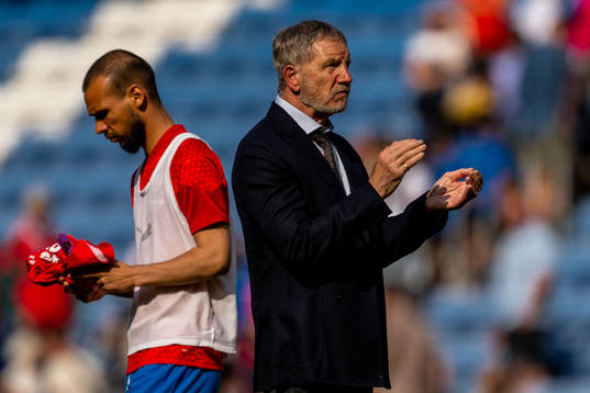 Helsingborgs Sumar Almadjed och tränare Stuart Baxter