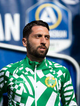 Hammarbys Nahir Besara innan fotbollsmatchen i Allsvenskan