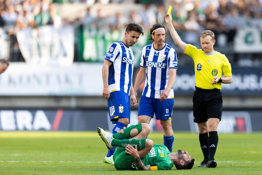 Hammarbys Nahir Besara har ont och IFK Göteborgs Anders
