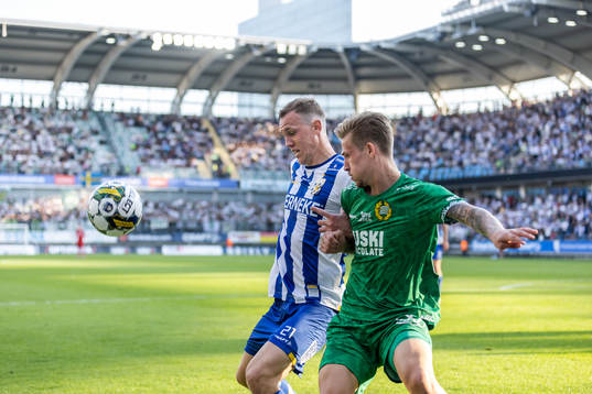 IFK Göteborgs Adam Carlén och Hammarbys Fredrik Hammar
