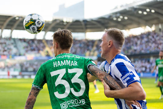 Hammarbys Fredrik Hammar och IFK Göteborgs Adam Carlén