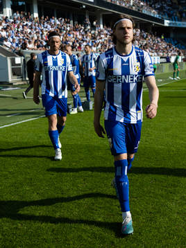 IFK Göteborgs Gustav Svensson och Gustaf Norlin  innan