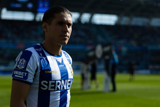 IFK Göteborgs Eman Markovic innan  fotbollsmatchen i