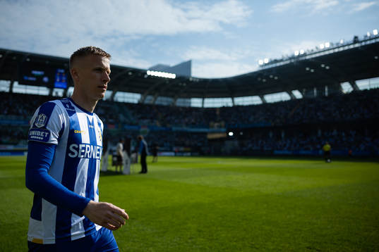 IFK Göteborgs Oscar Wendt innan  fotbollsmatchen i