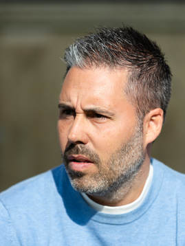 Hammarbys tränare Marti Cifuentes innan fotbollsmatchen i