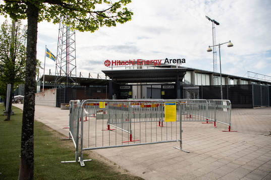 Exteriör vy av Hitachi Energy Arena