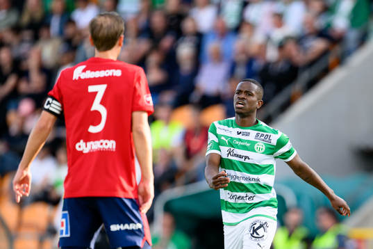 Västerås SKs Jaheem Burke deppar