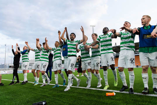 Västerås SKs spelare jublar