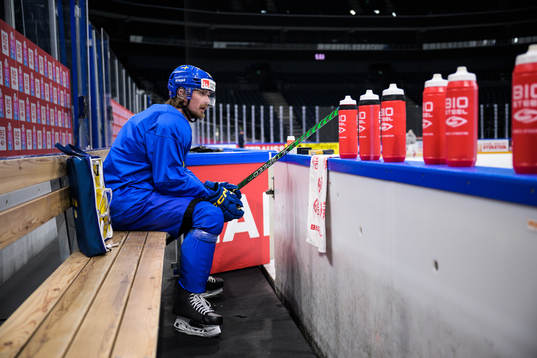 Linus Johansson of Sweden at a practice session